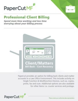 Professional Client Billing Cover, Papercut MF, ABS, Elite Business Systems, AL, Toshiba, Xerox, Canon, Lexmark, Ricoh, KIP, Dealer, Reseller, Service